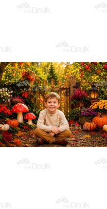 Tło fotograficzne „Jesienna furtka w zaczarowanym ogrodzie” | J_279
